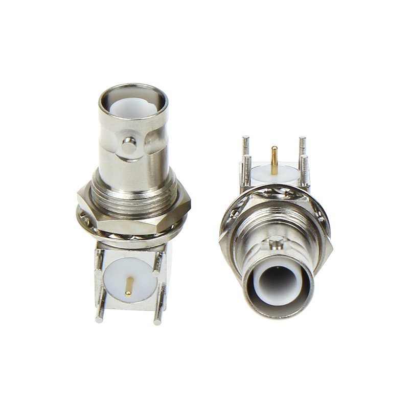 SHV-JYWE SHV5000V弯头PCB面板固定插座 SHV-JWE BNC高压5KV接头 