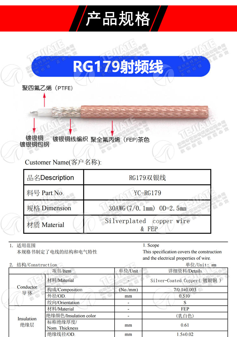 BNC公头转BNC公头BNC-JJ HD-SDI高清视频线RG179同轴射频线75欧姆