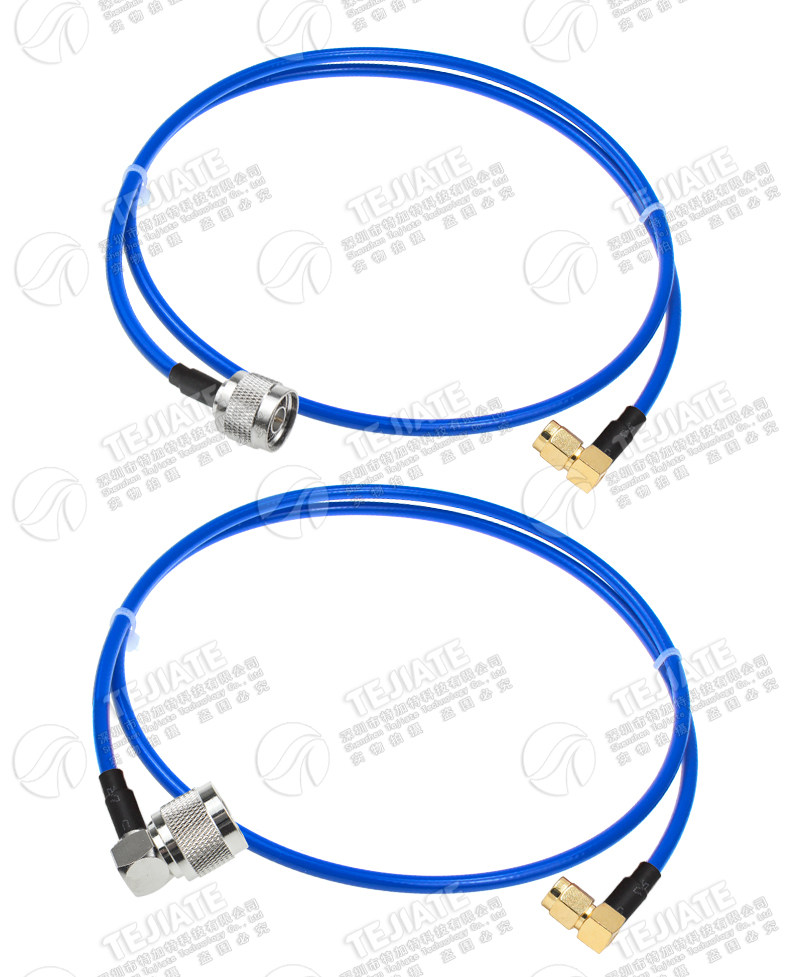 蓝色RG142-PUR特制柔软线缆 N/SMA-JJ/JK SMA-JW N公转SMA射频线