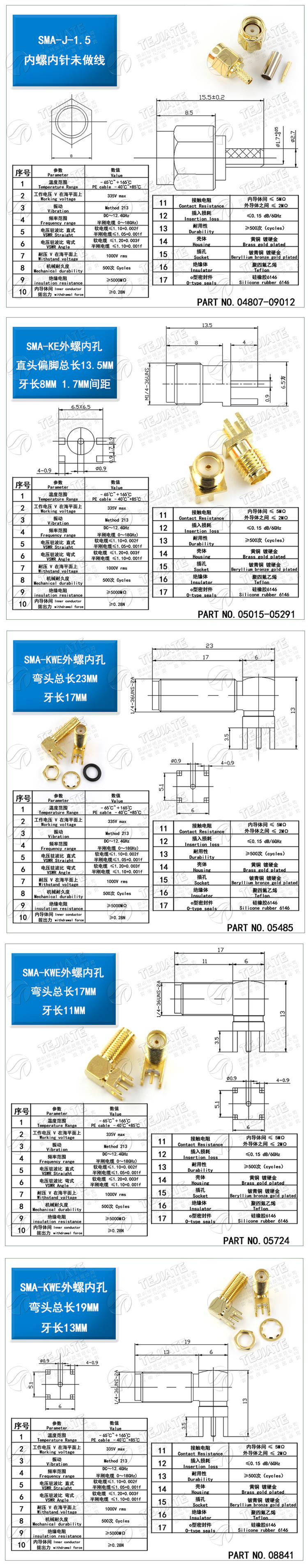 SMA-KWE/IPEX/IPX接头gps天线座子SMA-KE母座插座 RF射频天线插座
