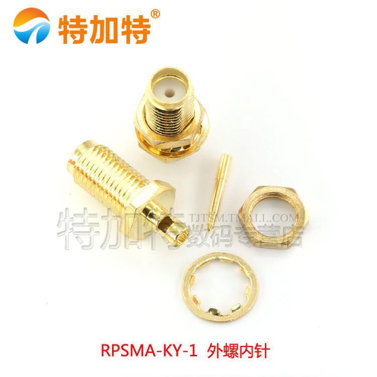 RP-SMA-KY/J 分体开窗式 外螺内针/孔 反极 RG178连接线焊接接头
