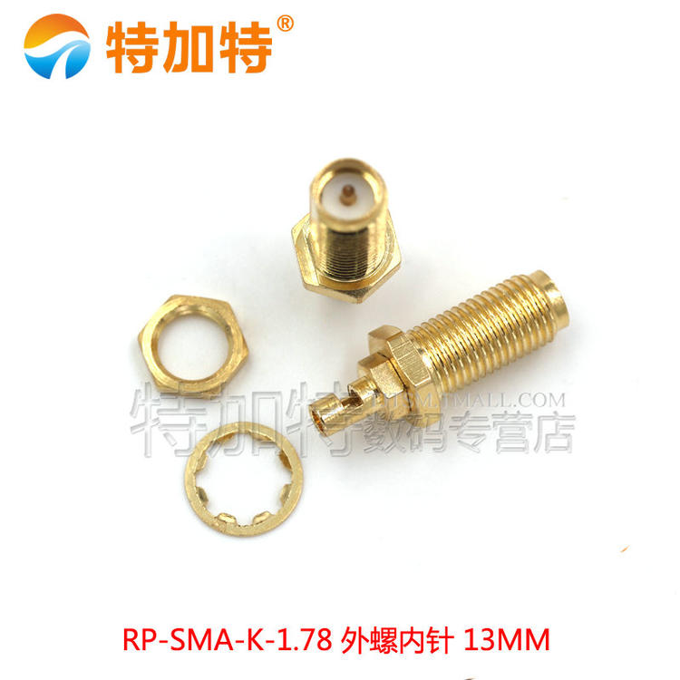 RP-SMA-KY/J 分体开窗式 外螺内针/孔 反极 RG178连接线焊接接头