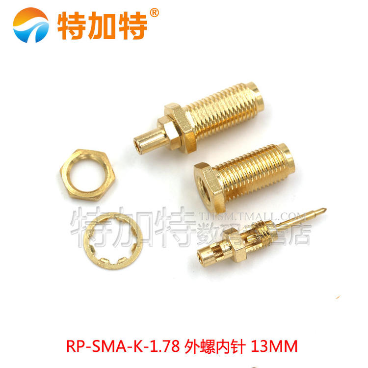 RP-SMA-KY/J 分体开窗式 外螺内针/孔 反极 RG178连接线焊接接头