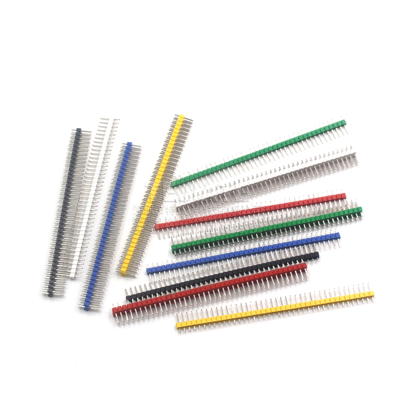 彩色单排针 单排排针 双排针 双排排针 间距2.54MM 插针1/2*40PIN TEJIATE/特加特
