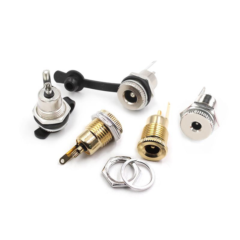 DC-099 DC电源插座 5.5*2.1 带螺纹 高电流全金属充 电插座母座 TEJIATE/特加特