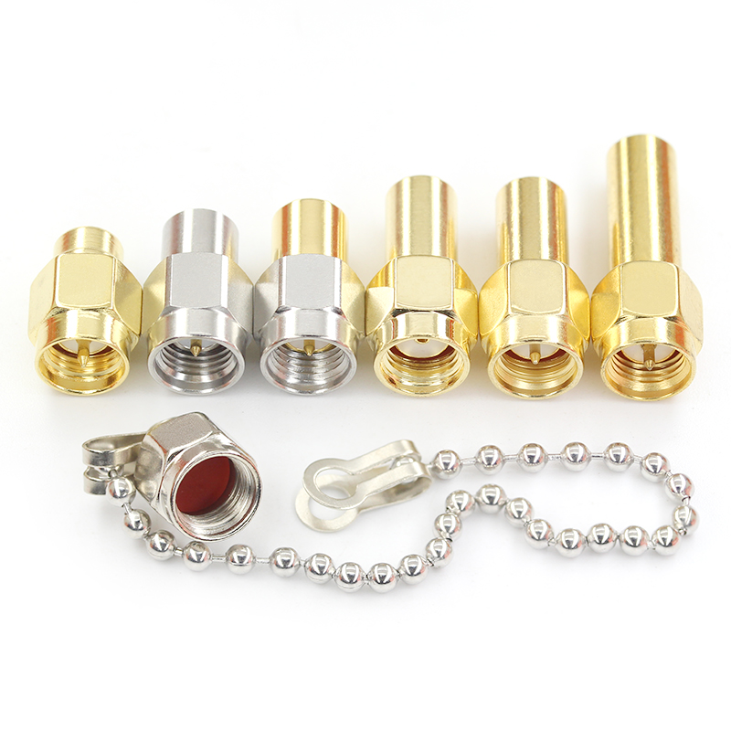 镀金SMA负载终端公头 0-6GHZ 50欧姆 10G/18G不锈钢SMA堵头假负载 TEJIATE/特加特