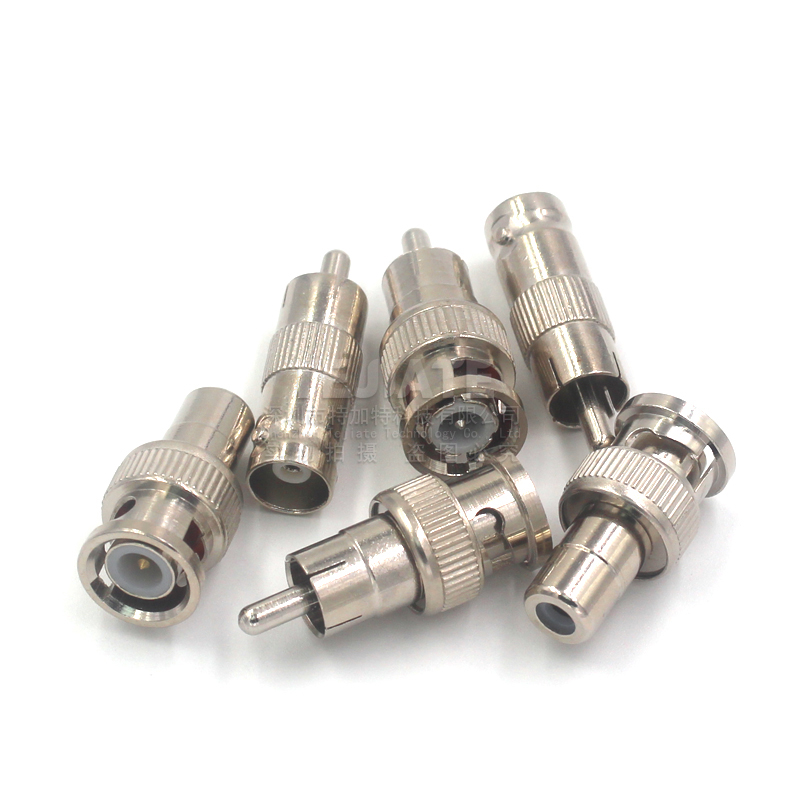 BNC转RCA AV转Q9莲花公头转BNC母头转AV示波器视频监控音频转接头 TEJIATE/特加特
