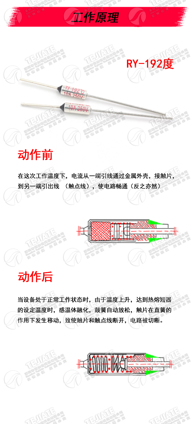 TF热保护RY-142 172 185 192度10A 250V 电饭煲锅温度保险丝保险