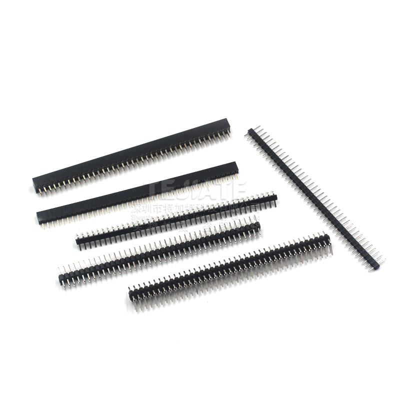 特加特|间距2.0MM 双排单排针 1*40P  直/弯针 插针 排母 铜针 TEJIATE/特加特