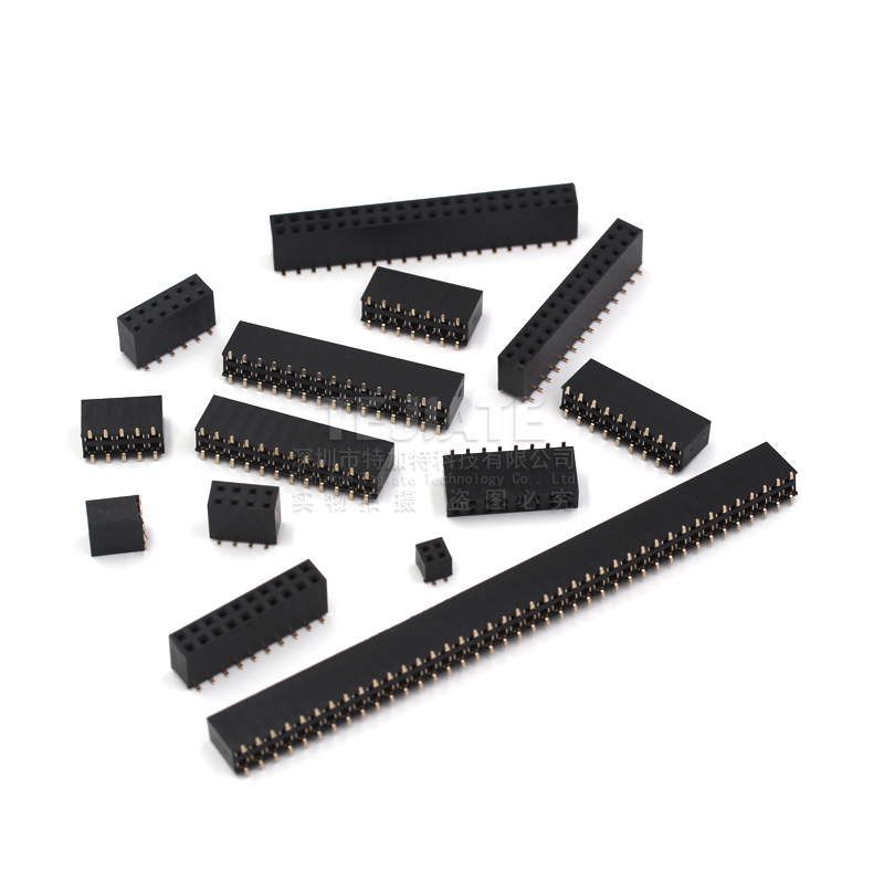贴片双排排母 间距2.54MM 2*2/3/4/5/6/7/8/9/10-40P母座 TEJIATE/特加特