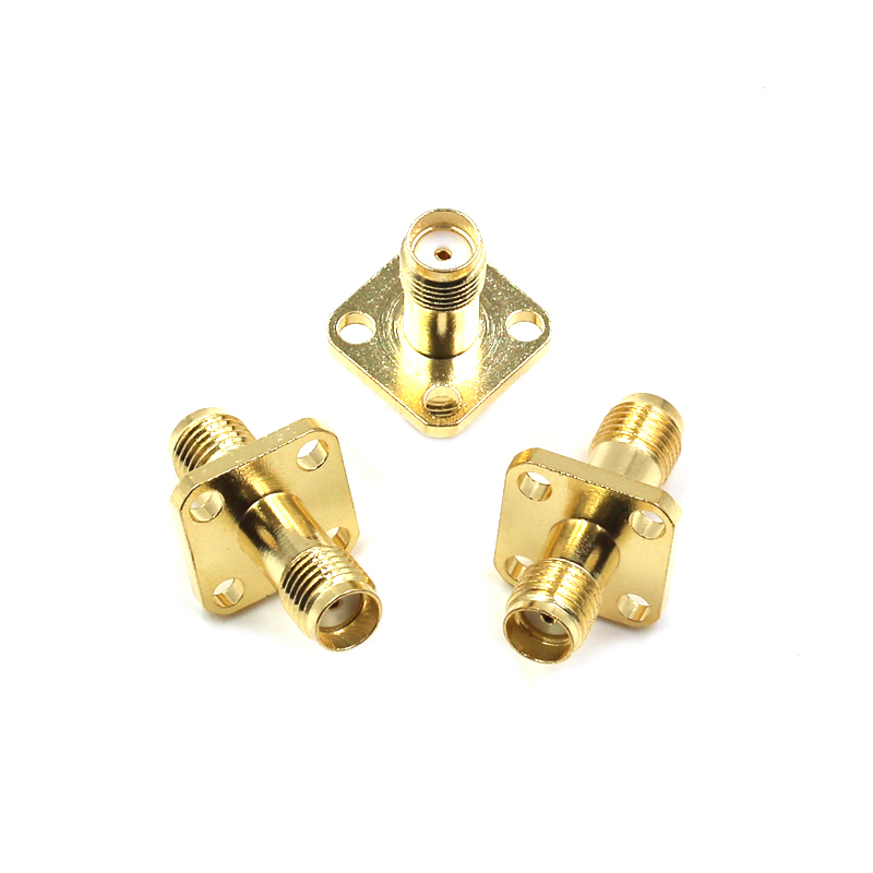 SMA-KKF 总长24MM 双通母头转接头带螺母防水圈固定加长 母转母 TEJIATE/特加特