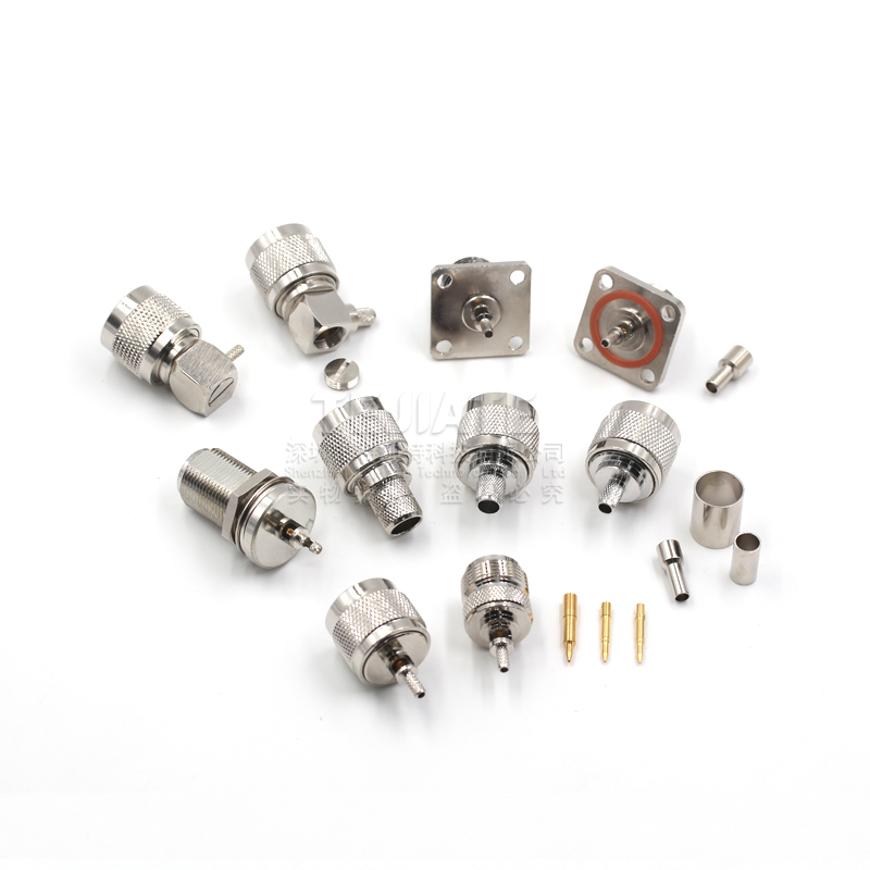 全铜连接器 N-J/k-1.5/3/5/7开窗 N型公/母头 压接RG316 RG174线 TEJIATE/特加特