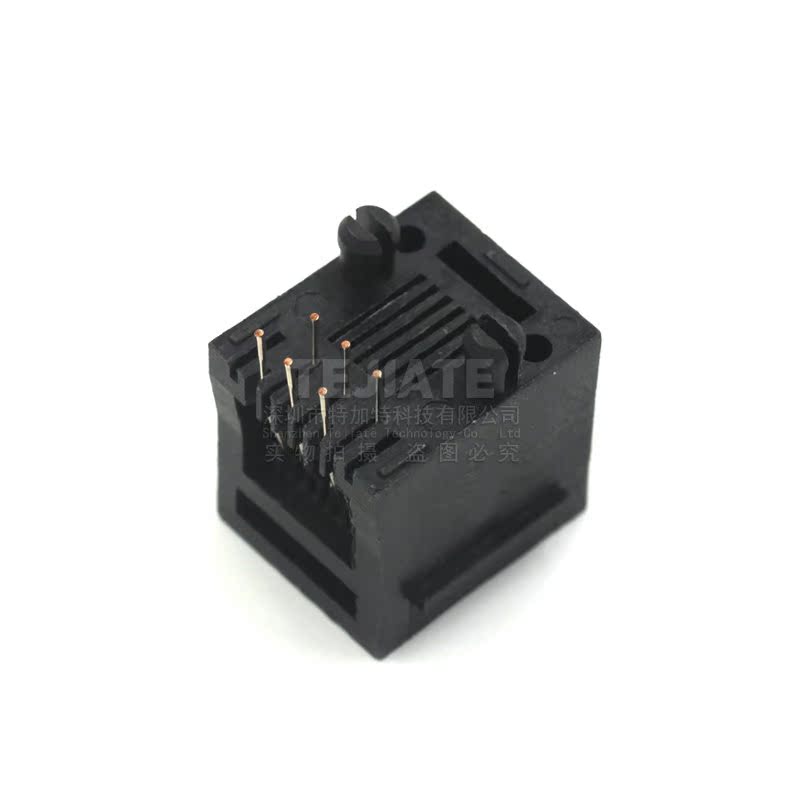 RJ11插座 95001-6P6C母座 RJ12电话插座90度180度6芯水晶头座 