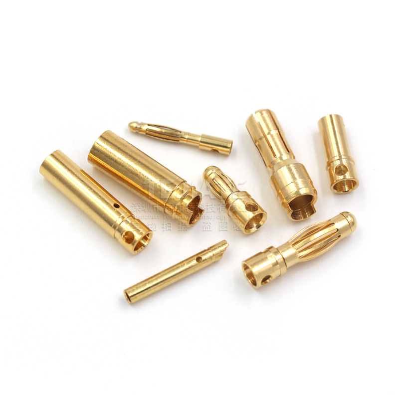 4mm香蕉插头3.5mm 航模 30A45A100A镀7u金模型电机电调多轴连接器 TEJIATE/特加特