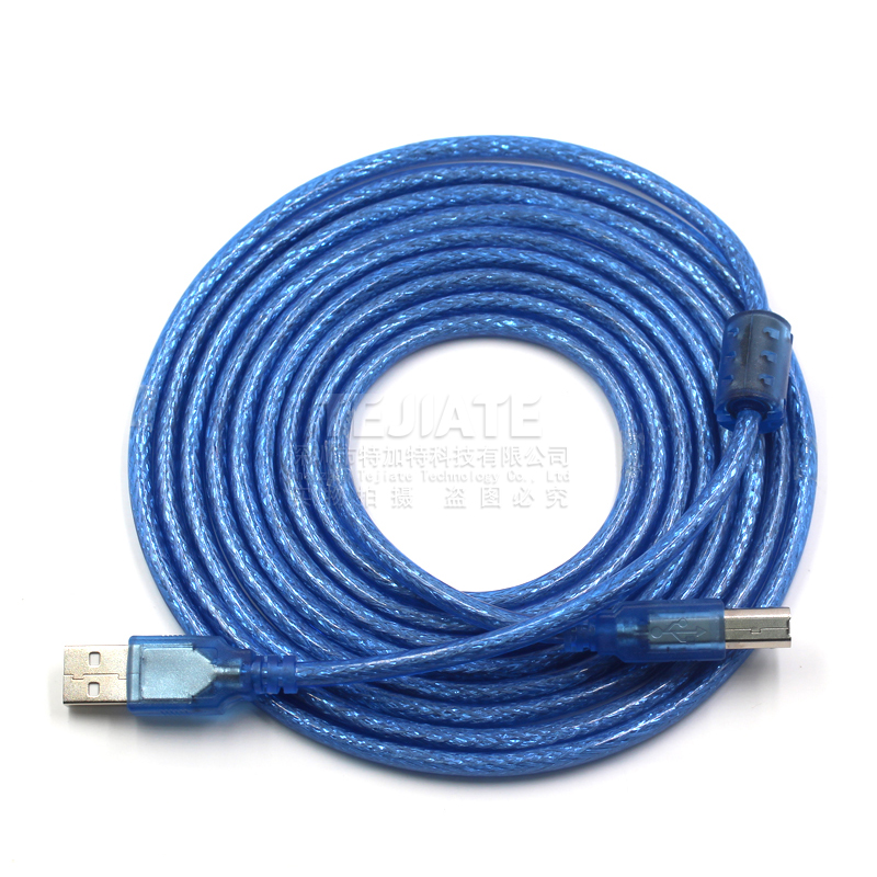 USB2.0打印机线A公对B公方口数据线方口电脑加长连接延长线加屏蔽 TEJIATE/特加特