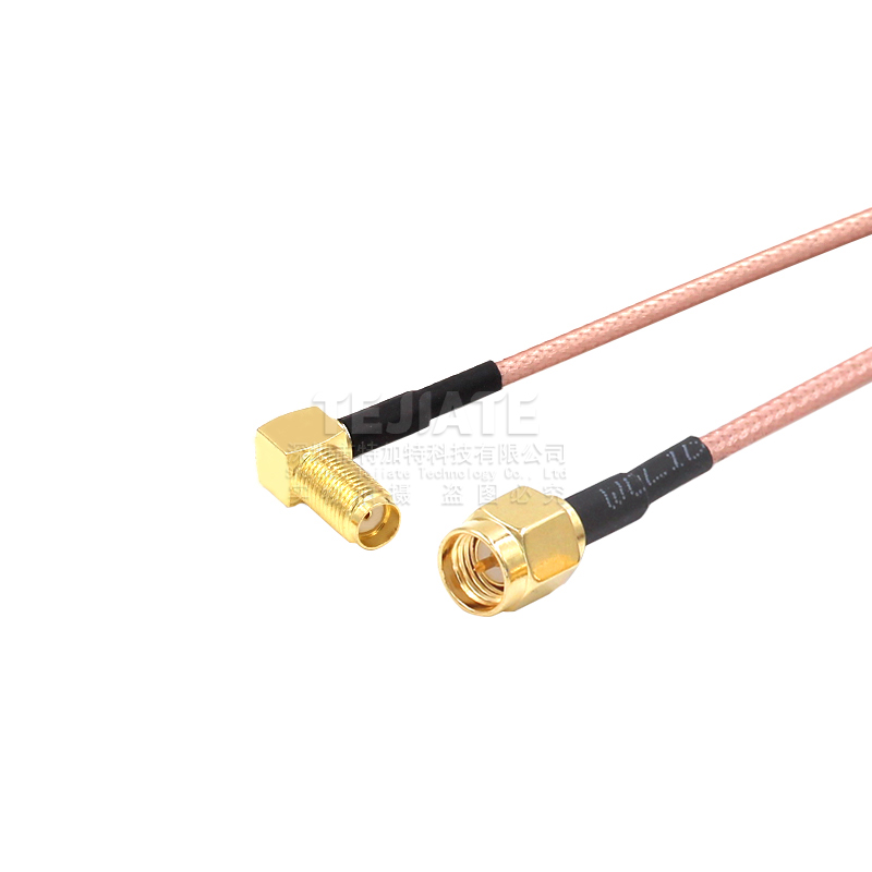 SMA射频转接线 RG316延长线 公头内针转SMA弯母头内孔/针 SMA-JKW TEJIATE/特加特