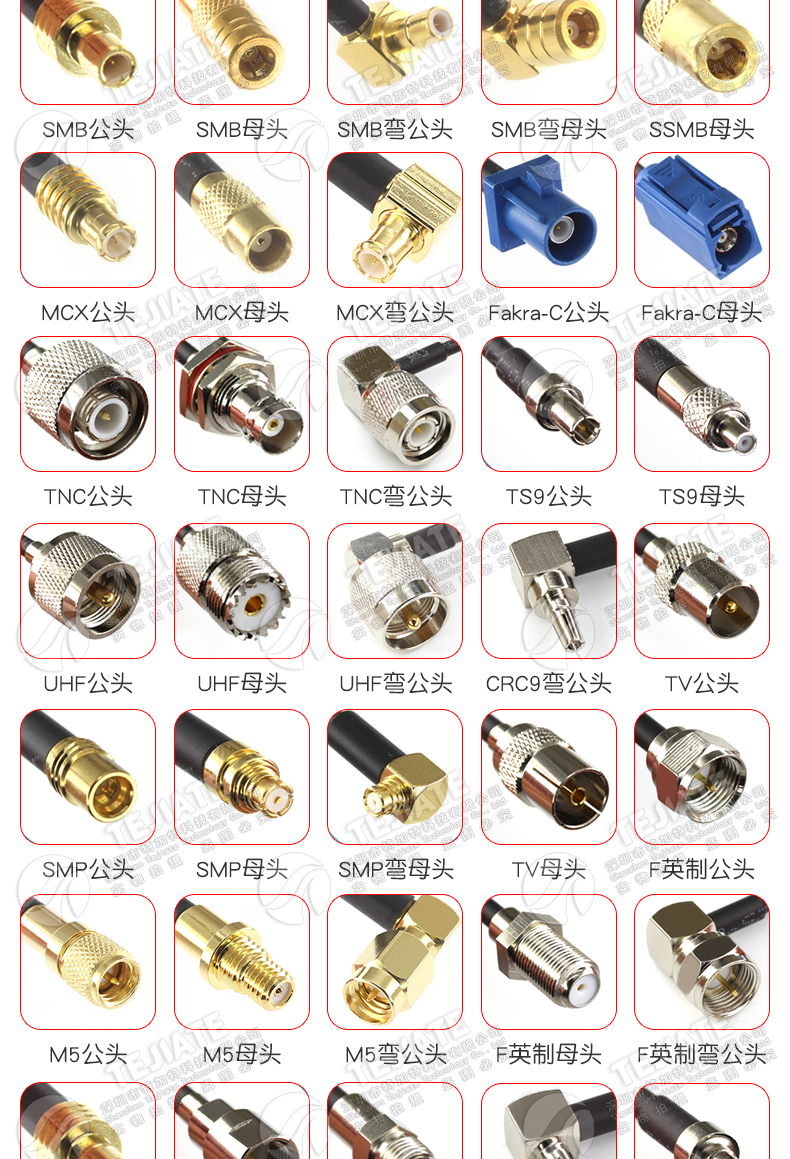 N型射频连接线L16-JJ-KK/N-JK-KKF公头转母头RG316天线延长转接线