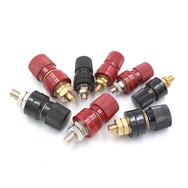 大电流接线柱端子333/555型逆变器接线夹M6/M8耐高温8mm/6mm红黑 TEJIATE/特加特