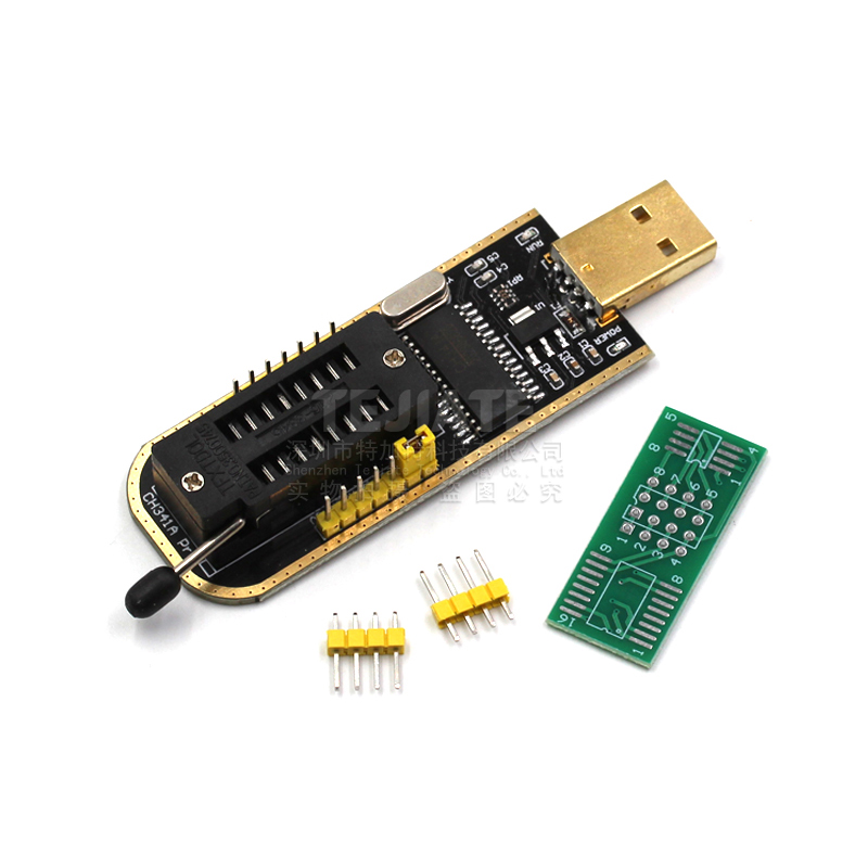 土豪金CH341A编程器USB主板路由液晶BIOS/FLASH/24/25烧录器 