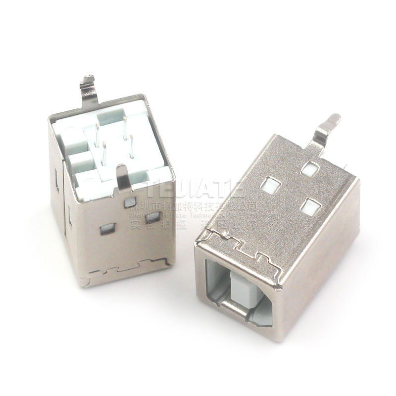USB母头 USB-B 180度 方形口 方头母座 打印机USB接口（10个） 