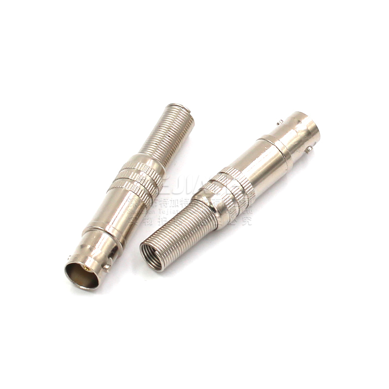 BNC母接头免焊监控bnc接头监控摄像机母头Q9铜芯75-3-5视频线插头 TEJIATE/特加特