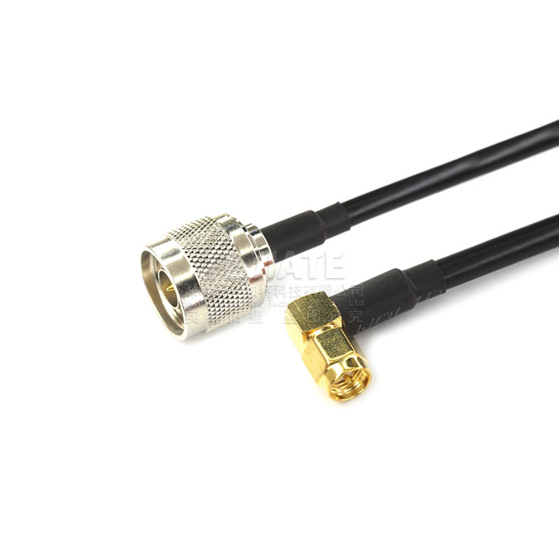 RG58/142射频转接线 N-J/KF/JW转SMA-JW弯公头内针转N公头4孔法兰 TEJIATE/特加特