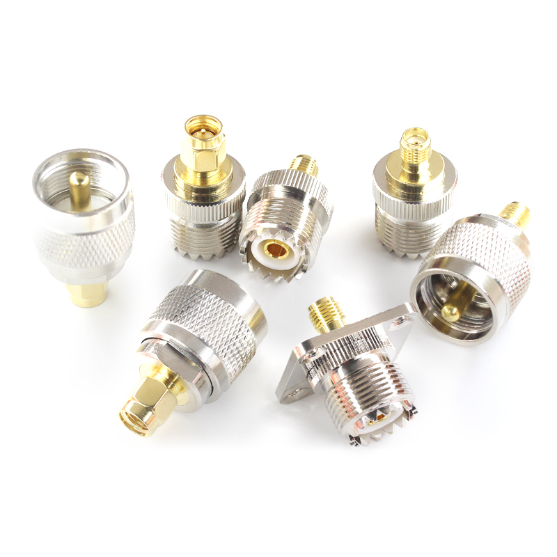 SMA转UHF转接头SMA公转M母头 SL16转SMA-JJ-KK对讲机转换头连接器 TEJIATE/特加特