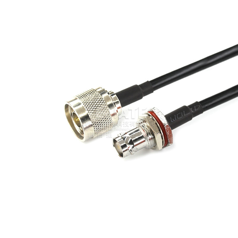 RG58/142射频转接线 BNC-K转N-J/KF/JW N母头外螺内孔4孔法兰50-3 TEJIATE/特加特