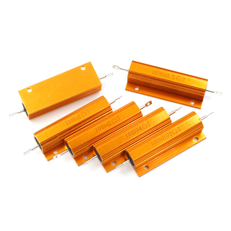 黄金铝壳大功率电阻器RX24-100W 1 2 3 5 10 20 50 100 R欧10K 1K 