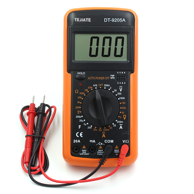 防烧数字表 DT9205A高精度全自动家用维修多功能电工万用表电流表 TEJIATE/特加特