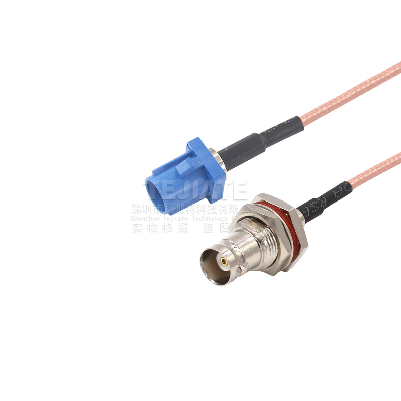 fakra转BNC N TNC公头母头C型连接线转接线GPS天线延长线Q9弯头RF TEJIATE/特加特
