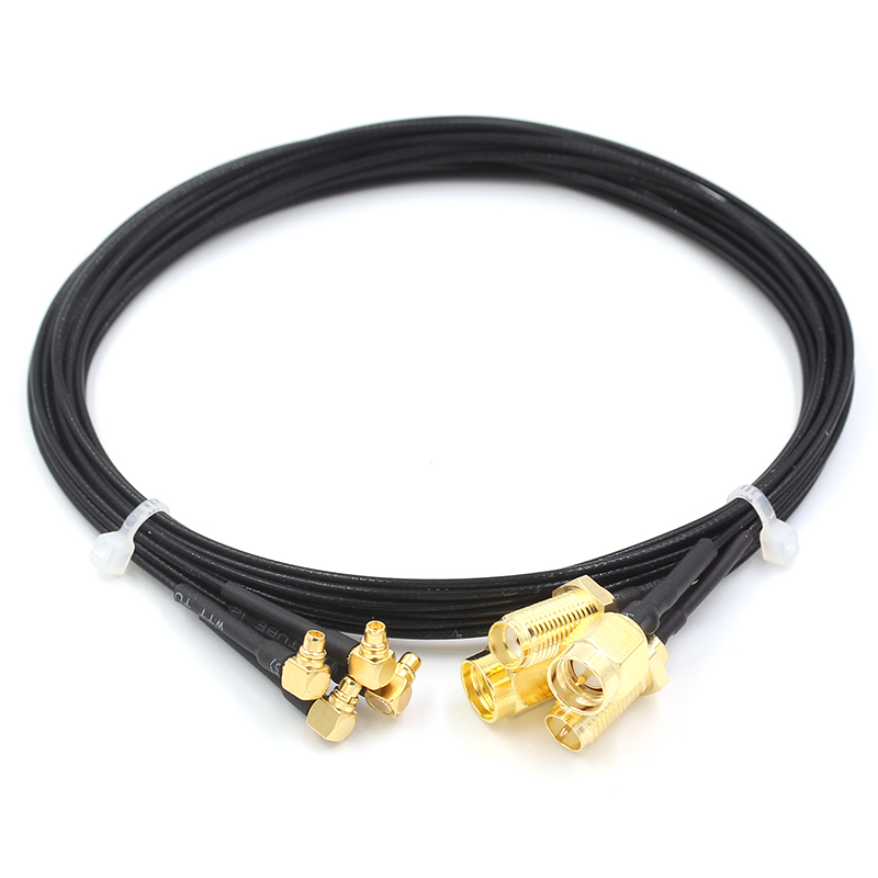 4G天线连接线 SMA转MMCX弯公头 MMCX延长转接测试线 RF1.13射频线 TEJIATE/特加特