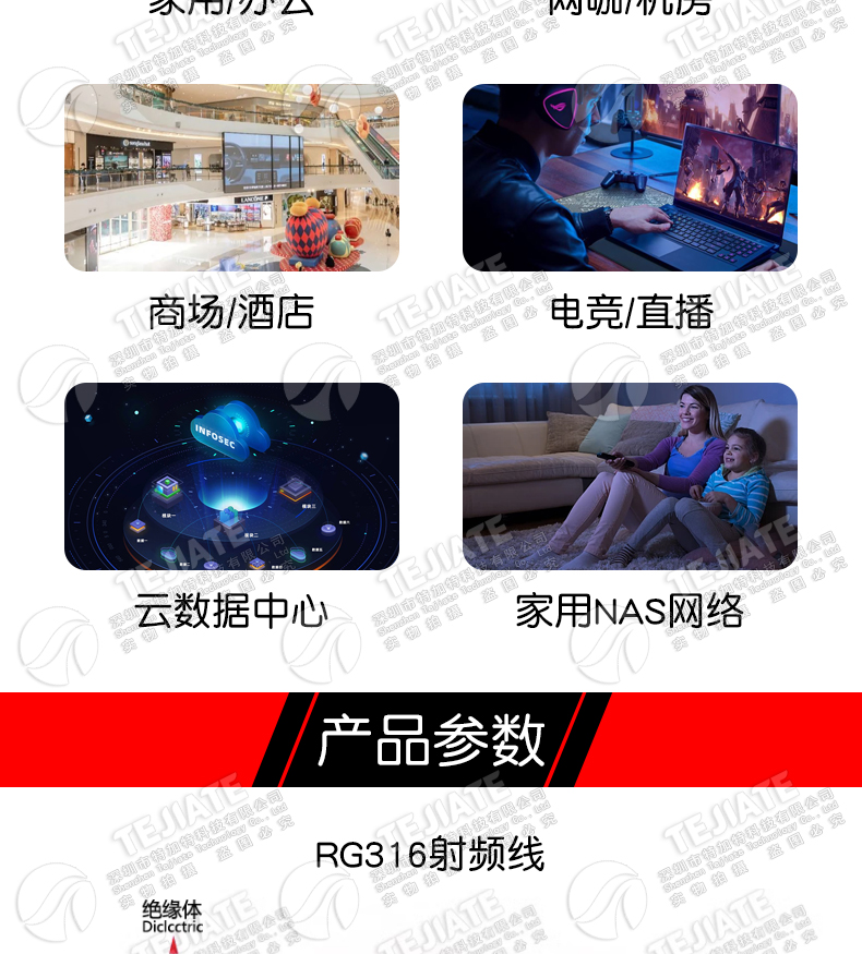 RF射频连接线 BNC转SMA公头转母头RG316延长线 N/SMA转MMCX转接线