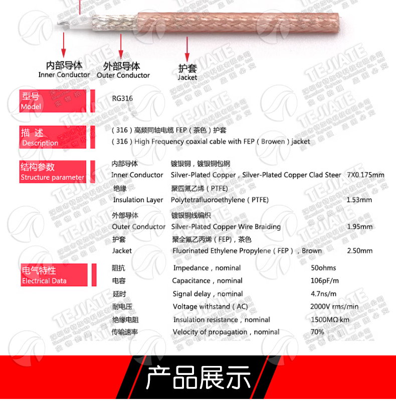 RF射频连接线 BNC转SMA公头转母头RG316延长线 N/SMA转MMCX转接线