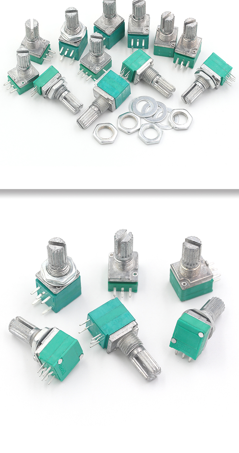 RK097NS G单联双联电位器 B5K/10K/20K/50K/100K功放电位器音响