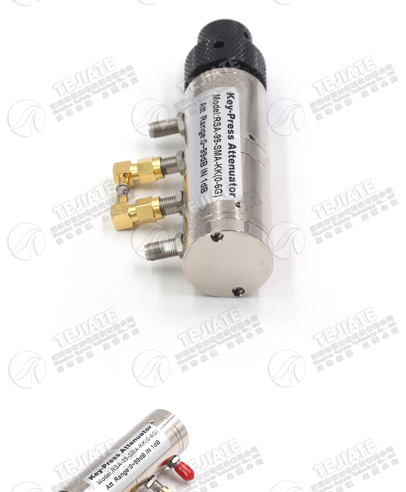 2W可调旋钮衰减器0-99DB步进1DB转鼓式SMA母SMA-KK双联旋钮式0-6G