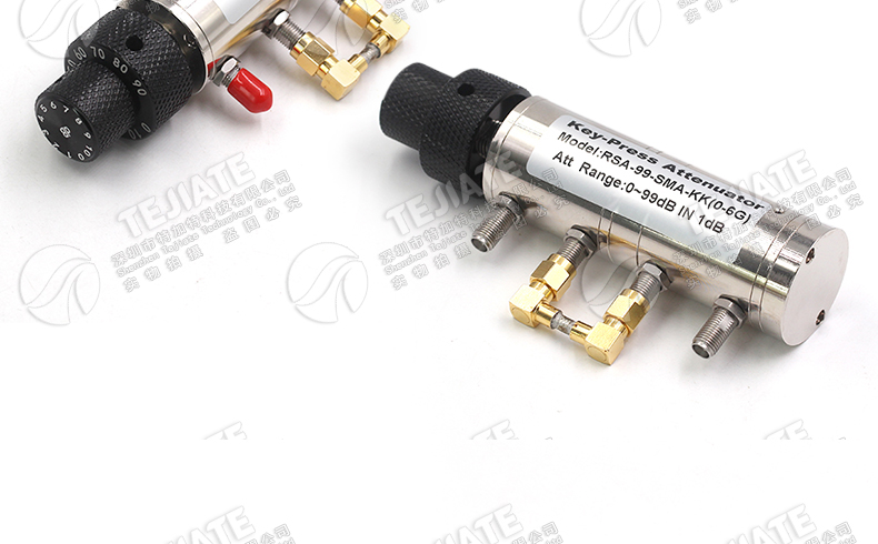 2W可调旋钮衰减器0-99DB步进1DB转鼓式SMA母SMA-KK双联旋钮式0-6G
