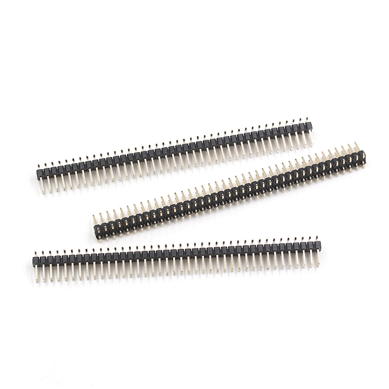 2*40P双排贴片直针 2.54MM间距 2X40P连接器 贴片铜镀金排针 TEJIATE/特加特