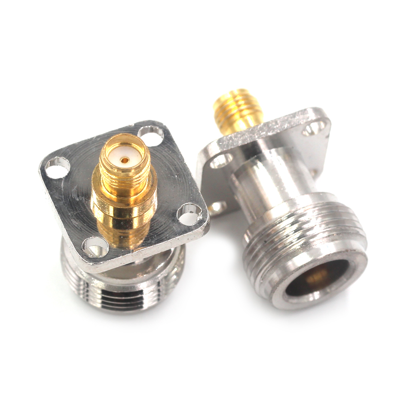 特加特 N/SMA-KFK N母转SMA母 射频转接头4孔法兰固定17.5*17.5MM TEJIATE/特加特