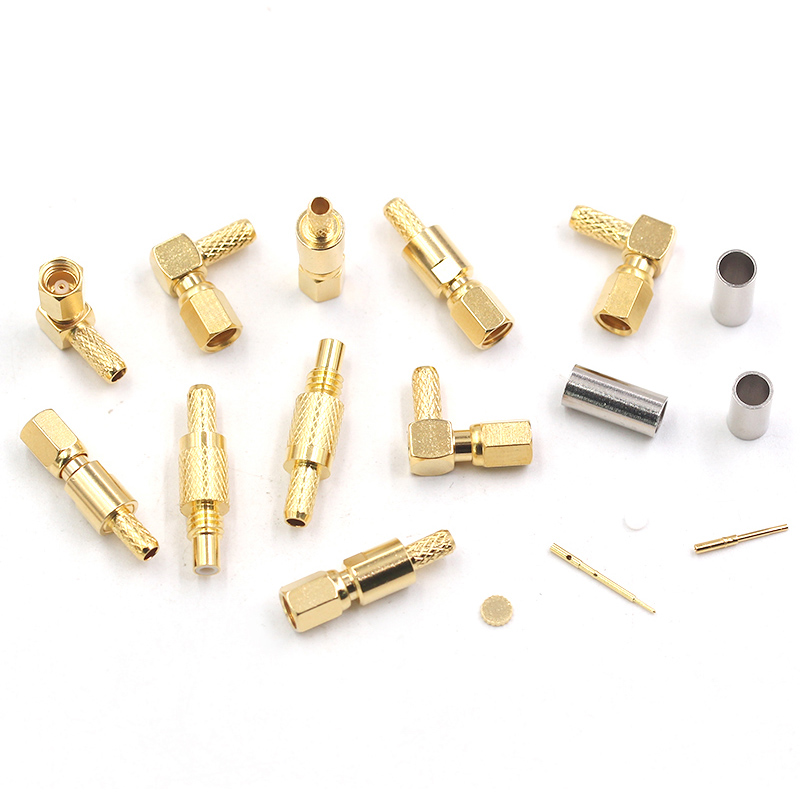 SSMC射频连接器 SSMC-J-K-KW-1.5接线公头母头 RG316压接馈线接头 TEJIATE/特加特