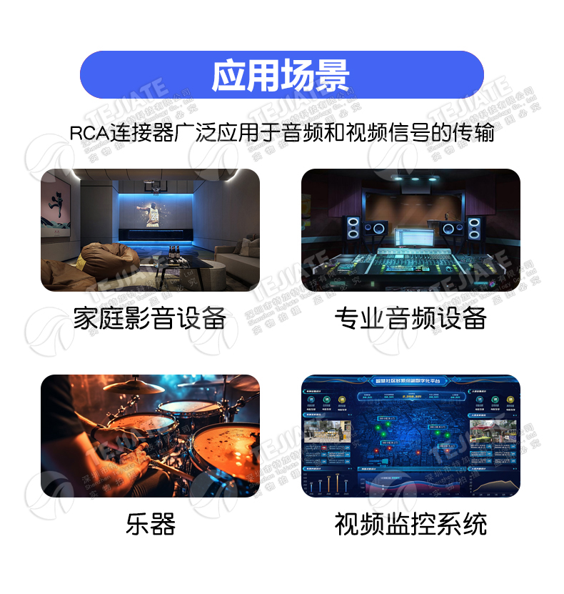 RCA-J-1.5开窗式全铜镀金RCA/AV莲花音频接线头焊接RG316 RG174线