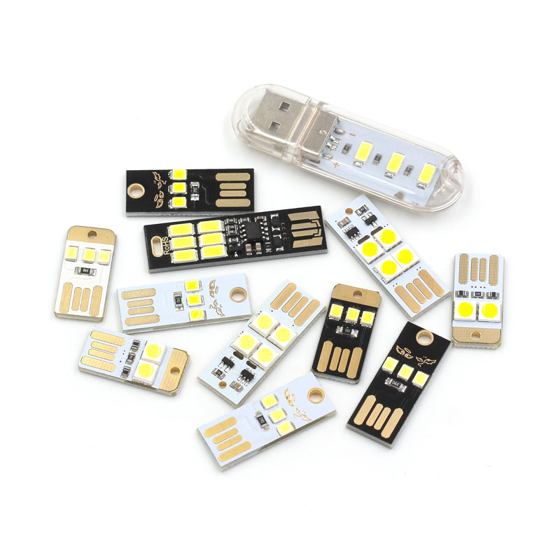 USB灯电脑键盘灯迷你野营灯带外壳开关触摸led灯创意台灯插充电宝