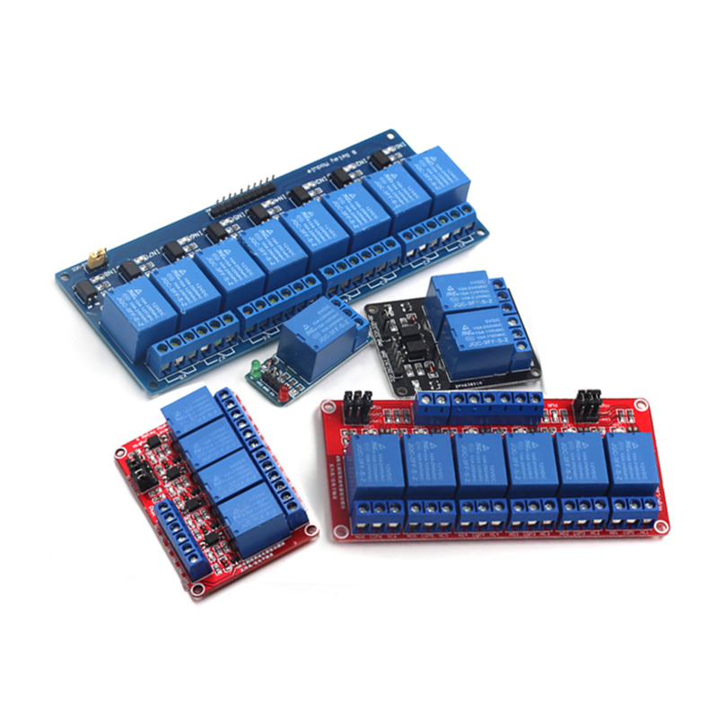 1 2 4 8路5V12V24V继电器模块带光耦隔离支持高低电平触发开发板 TEJIATE/特加特