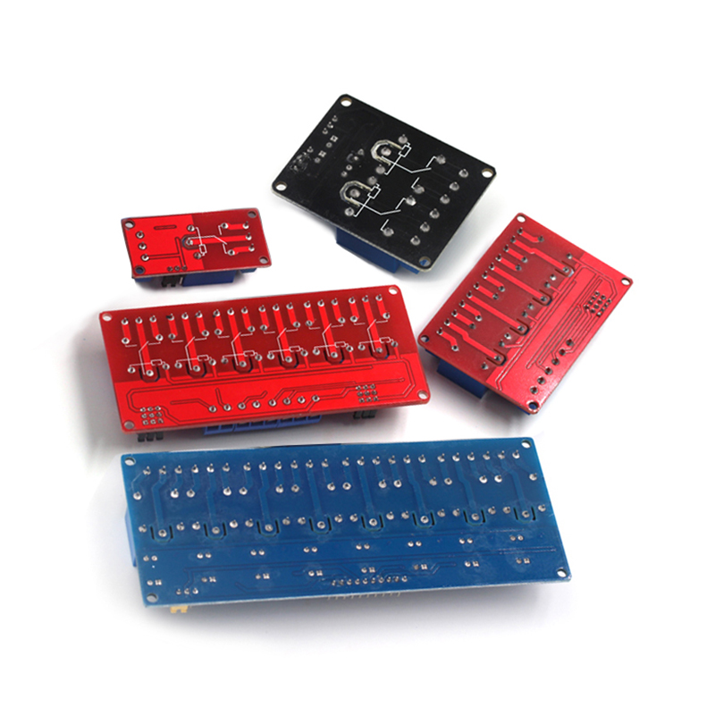 1 2 4 8路5V12V24V继电器模块带光耦隔离支持高低电平触发开发板 TEJIATE/特加特