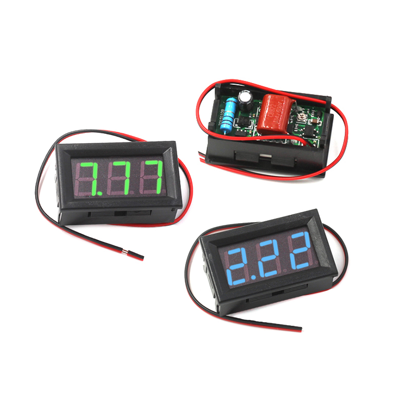 电压表头交流70V~500V二线LED数显两线数字电压表 AC220V市电380V TEJIATE/特加特