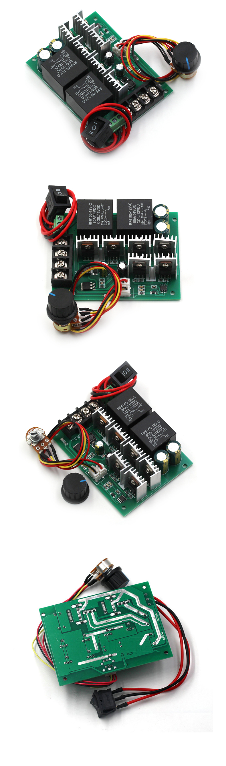 大功率40A正反转直流电机调速器 有刷电机马达控制器DC12V24V36V