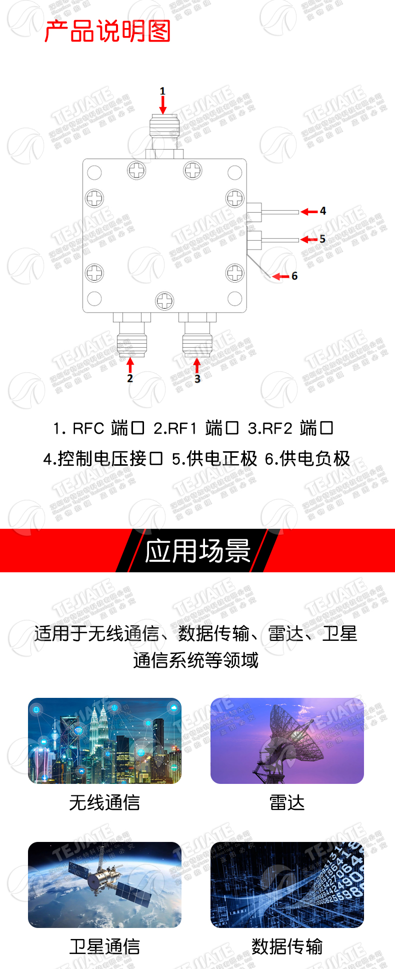 0.04-6GHz SPDT一分二单刀双掷 高隔离度 射频切换微波电子开关