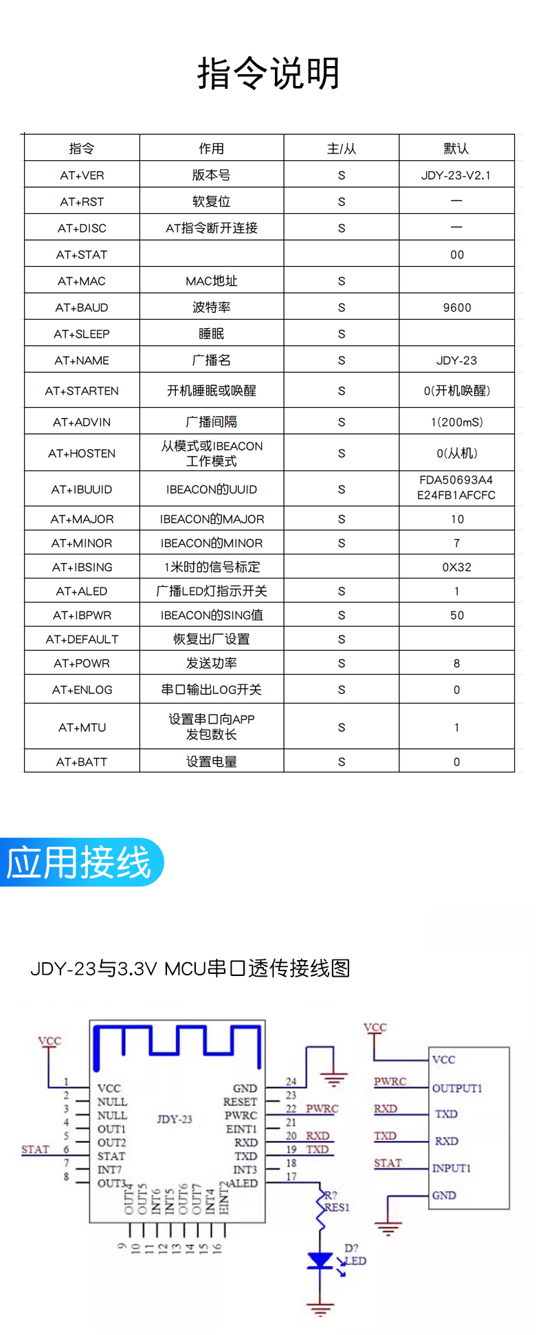 JDY-23 超低功耗5.0蓝牙从机模块 串口透传 BLE IBEACON 蓝牙数传