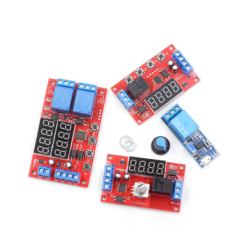 延时时间继电器模块5V/12V/24V数码显示脉冲延时循环定时断电触发 TEJIATE/特加特