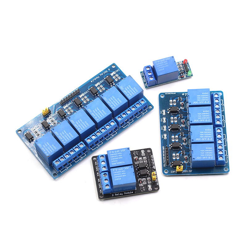12348路5v12v24v继电器模块带光耦隔离 低电平 3.3v5v12v控制信号 TEJIATE/特加特